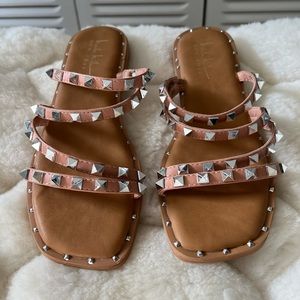 NICOLE MILLER STUD SLIDES